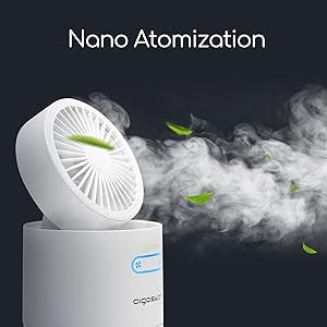 Mini ventilatore portatile con funzione nebulizzatore d'acqua ricaricabile