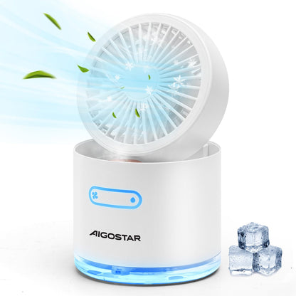 Mini ventilatore portatile con funzione nebulizzatore d'acqua ricaricabile