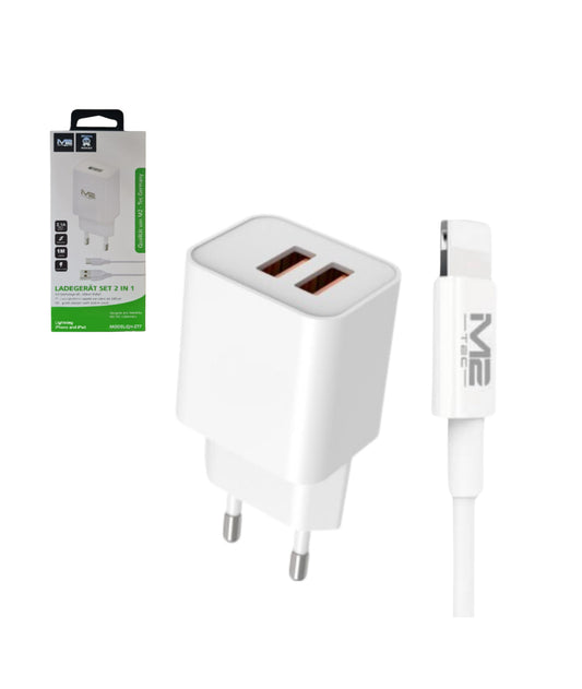 KIT CARICATORE CON CAVO IPHONE 100 CM  - 6 PZ