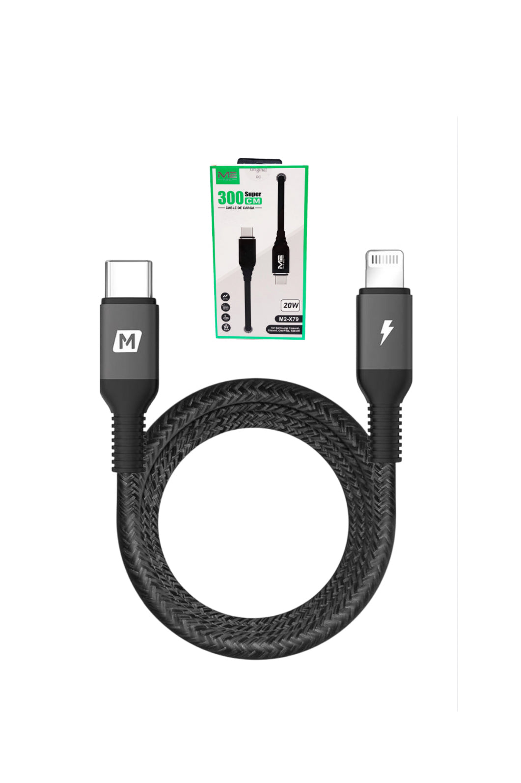 300CM - 20W CAVO DATI TYPE C - IPHONE  - 3 PZ