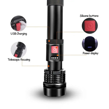 TORCIA LED MILITARE P50 RICARICABILE