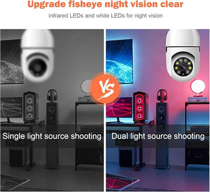 Telecamera di sicurezza Wi-Fi con attacco portalampada E27