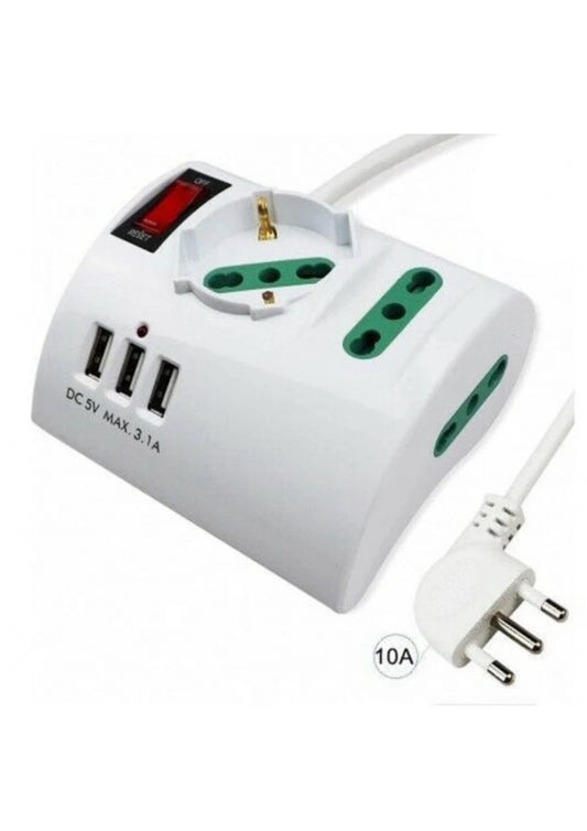 MULTIPRESA DA SCRIVANIA 3POSTI + USB