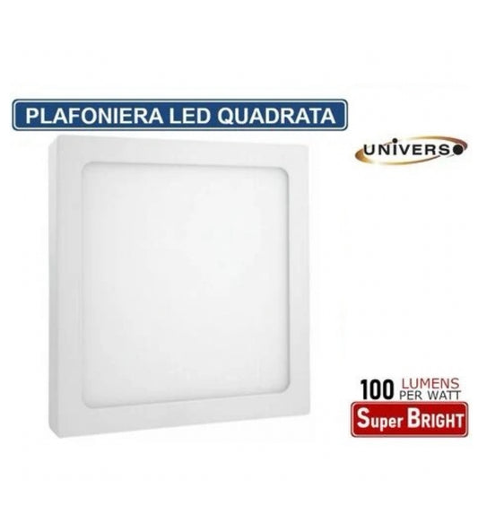 PLAFONIERA LED CORPO ALLUMINIO VARIE DIMENSIONI