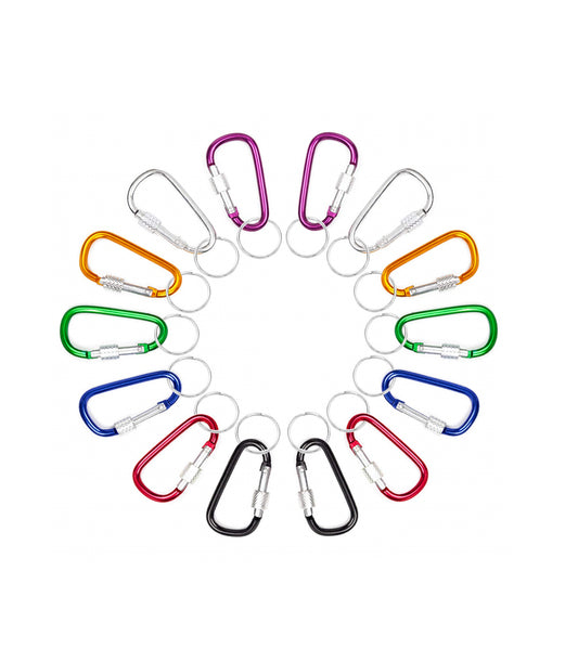 12 PZ - MOSCHETTONI COLOR C/SICURA 8 CM