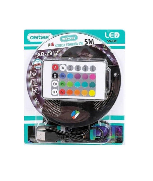 STRISCIA LED RGB USB -   2/3/5 METRI