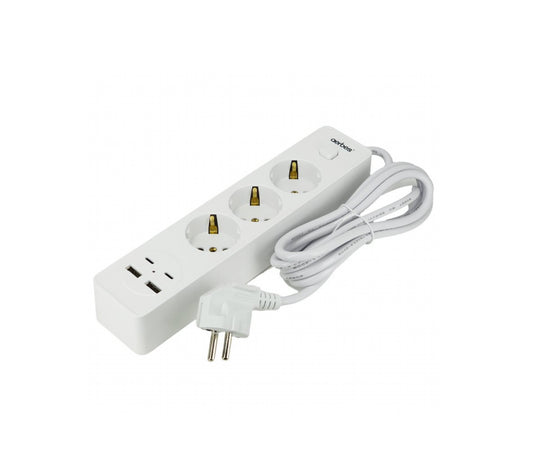 MULTIPRESA UFFICIO 10A CON PRESE USB - CAVO 2 MT