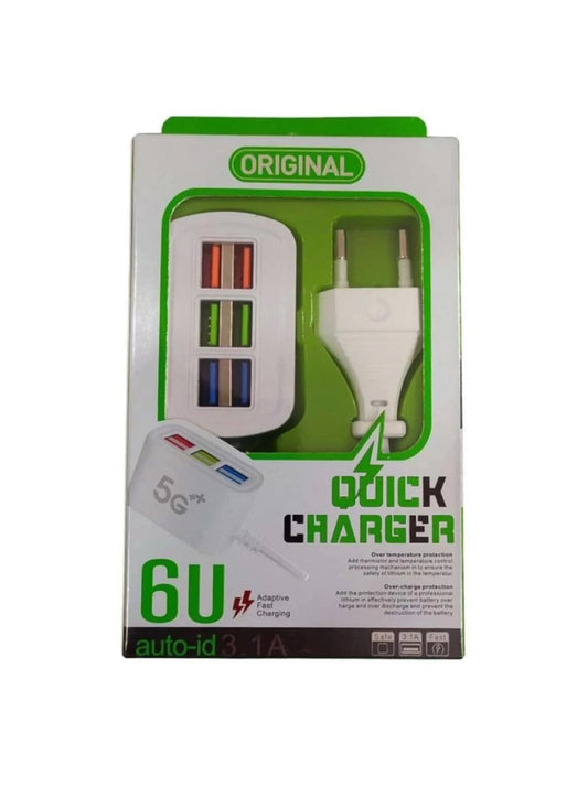CARICATORE 6 USB RAPIDO