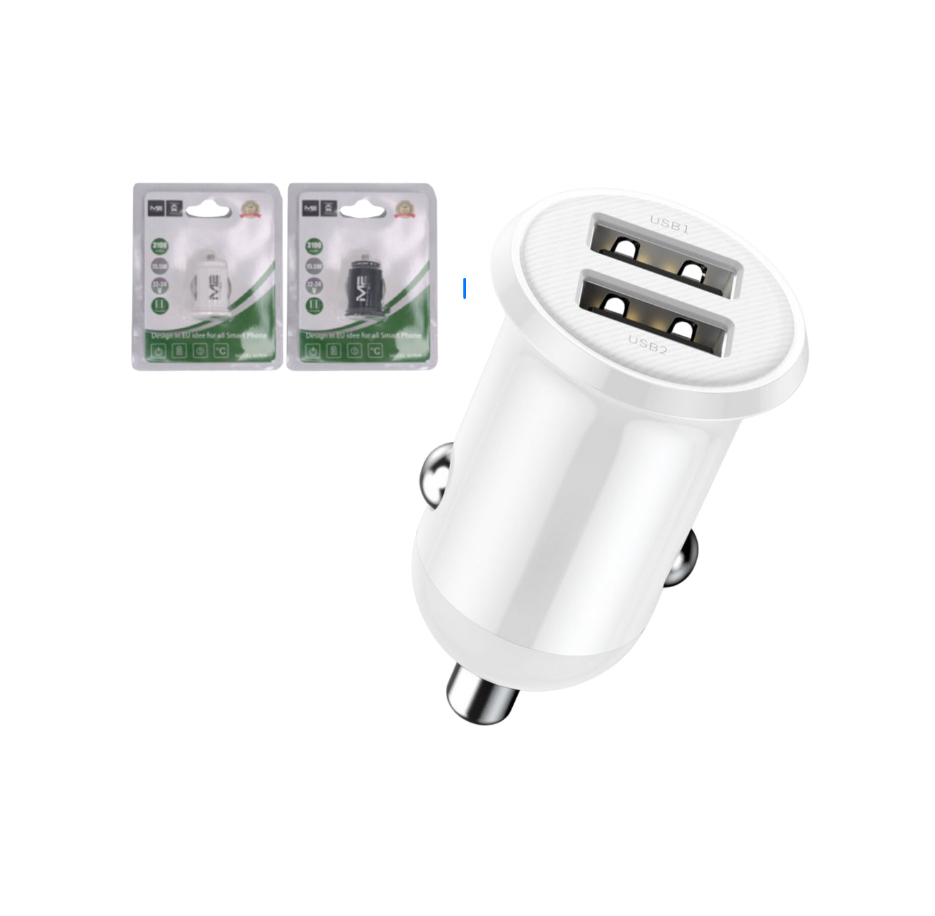 CARICATORE AUTO - 2 USB  - 12 PZ