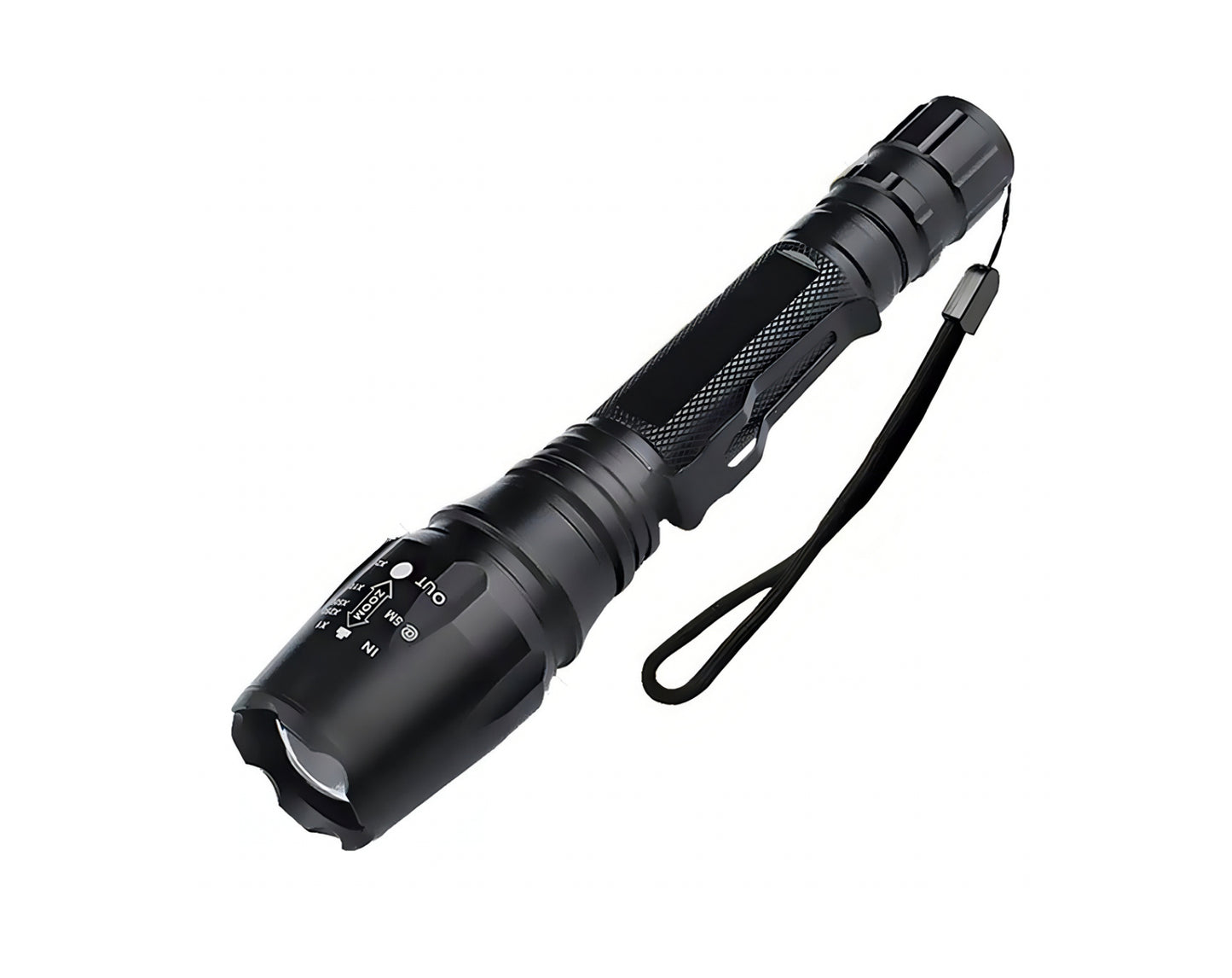 Torcia LED Militare P50 Ricaricabile in alluminio aeronautico nero