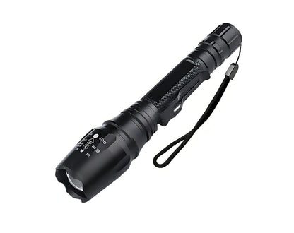 Torcia LED Militare P50 Ricaricabile in alluminio aeronautico nero