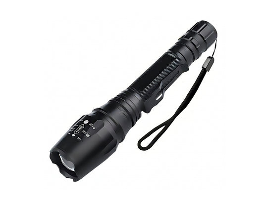 Torcia LED Militare P50 Ricaricabile in alluminio aeronautico nero