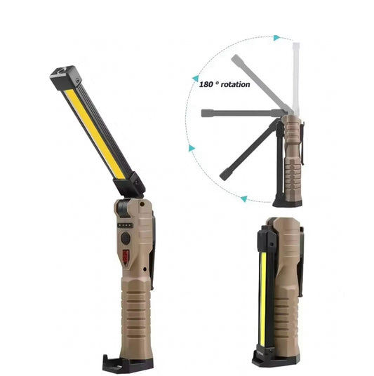 TORCIA LED BASE MAGNETICA PIEGHEVOLE 180 GRADI