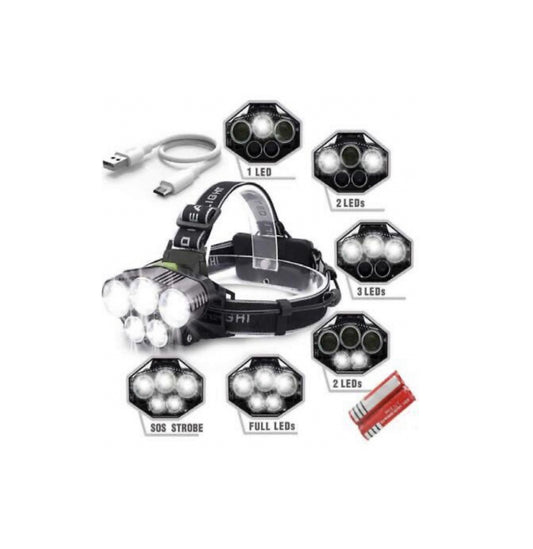 TORCIA LED DA TESTA RICARICABILE