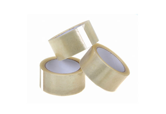 6 PZ -  NASTRO ADESIVO TRASPARENTE DA PACCHI 50MM X 220 MT