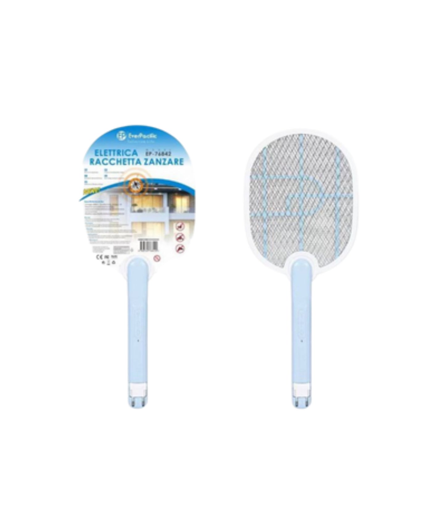 3 PZ -  RACCHETTA PER ZANZARE E INSETTI