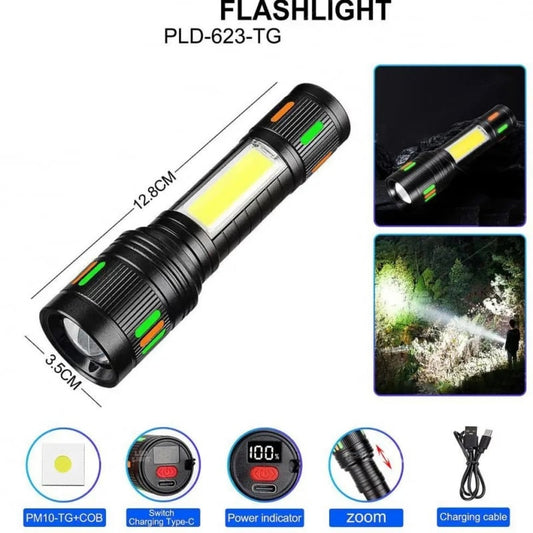 TORCIA LED ALLUMINIO RICARICABILE